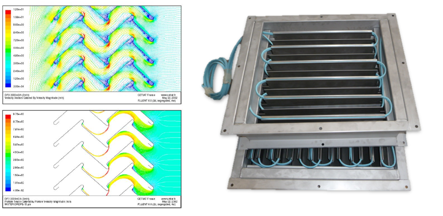 Drolet separators
Weather louvers
Anti-icing
Defrost
Aluminium
Stainless Steel 
naval
marine
offshore
Artic
marine
Naval
Engine room ventilation 
Amervane VI
Camvane
Nuclear
DFH Snow and Droplet Separator